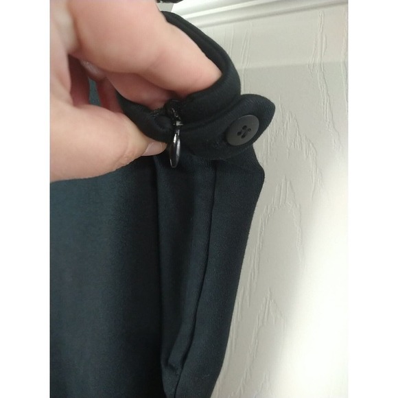 L.L.Bean Women's Black Flat Front Cropped/Ankle Side Zip Button Pants. Size 14 - Picture 5 of 12